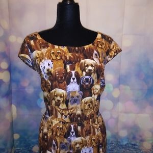 Modcloth Retrolicious Dog Dress 2x